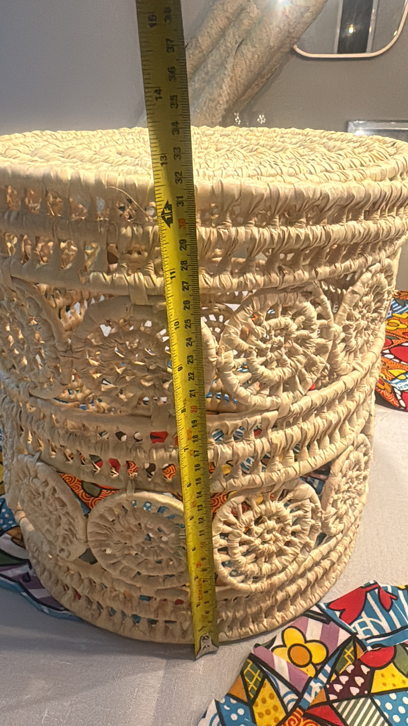 Cesto circulo com tampa 32cm